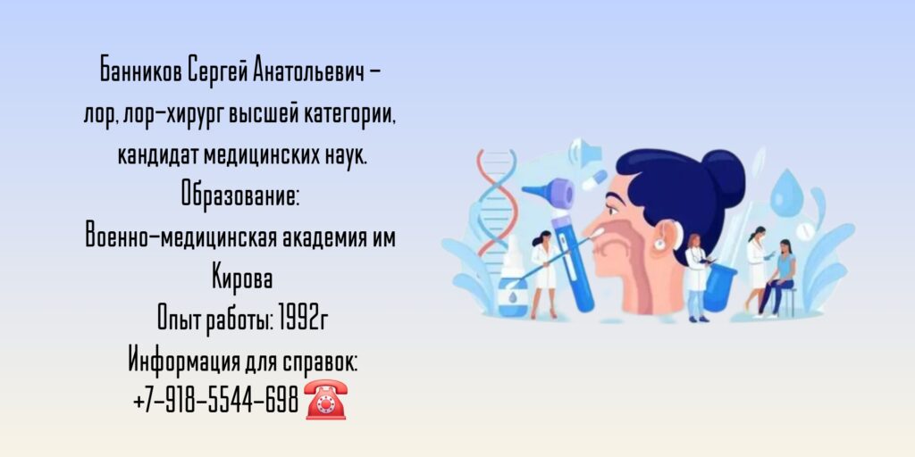 Банников Сергей Анатольевич - лор хирург в Ростове-на-Дону