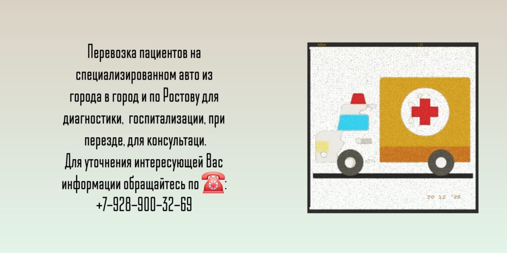 Ростов-на-Дону Перевозка лежачих больных по городу и из города в город
