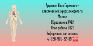 Арутюнян Иван Гарикович - лимфолог - пластический хирург Москва